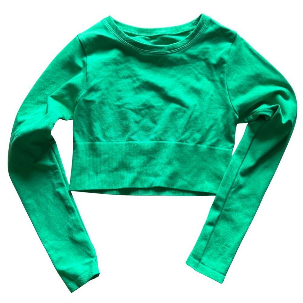 Offline by Aerie Sidewalk Seamless Crop Top - Green, Extra Small (XS)